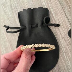 14K 1.20ctw Diamond Hinged Bangle